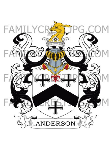 Anderson Family Crest - Pendley, co. Hereford, England