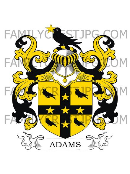 Adams Family Crest - Dummer Grange, co. Southampton, England