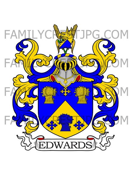 Edwards Family Crest - Trematon Hall, co. Cornwall, England