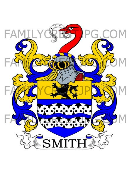 Smith Family Crest - Hough, co. Cheshire, England