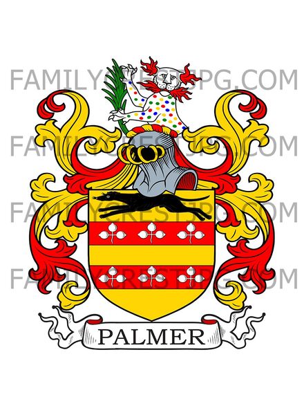 Palmer Family Crest - Parham, co. Sussex, England