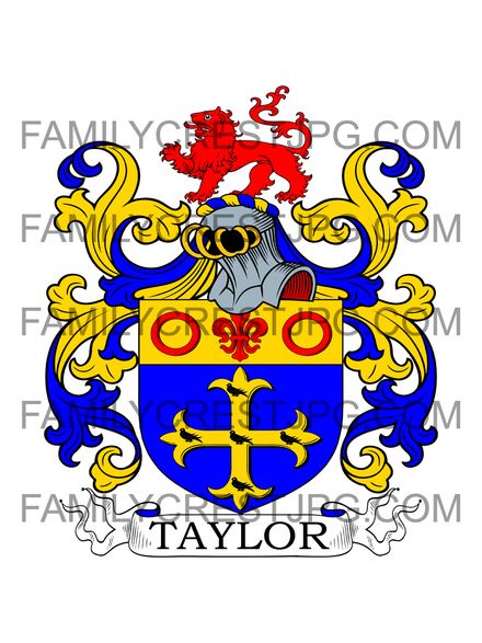 Taylor Family Crest - Mythe House, co. Gloucester, England