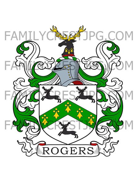 Rogers Family Crest - Home, co. Shropshire, England