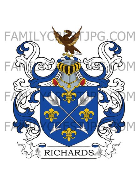 Richards Family Crest - Heath, co. Hampshire, England