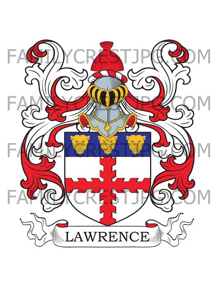Lawrence Family Crest - Middlesex, England
