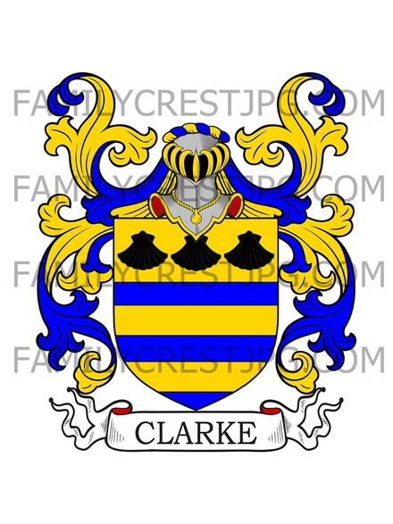 Clark Family Crest -  Sandford, co. Somerset, England