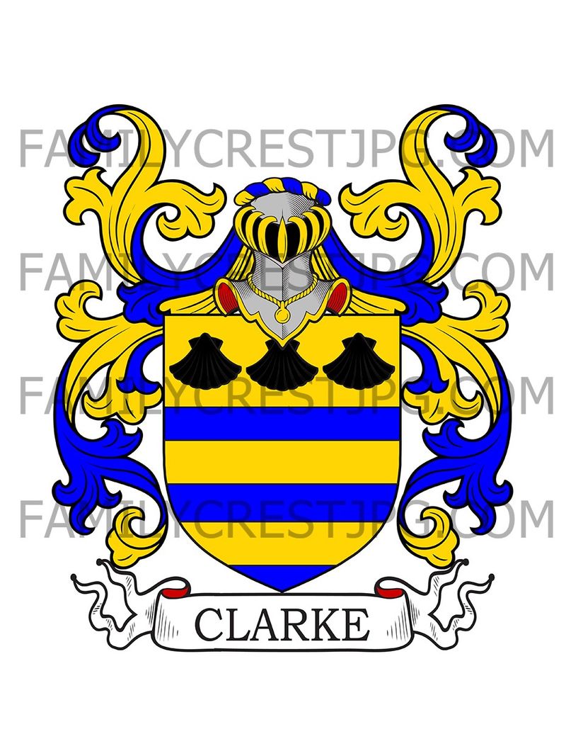 Clark Family Crest -  Sandford, co. Somerset, England