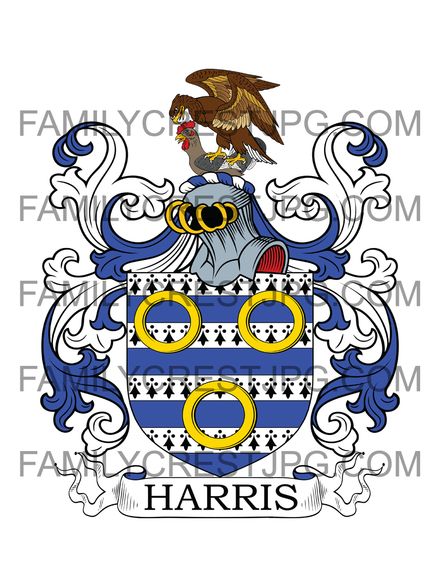 Harris Family Crest - Shropshire, England