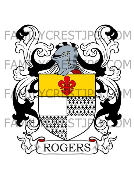 Rogers Family Crest - Bryanston, co. Dorset, England