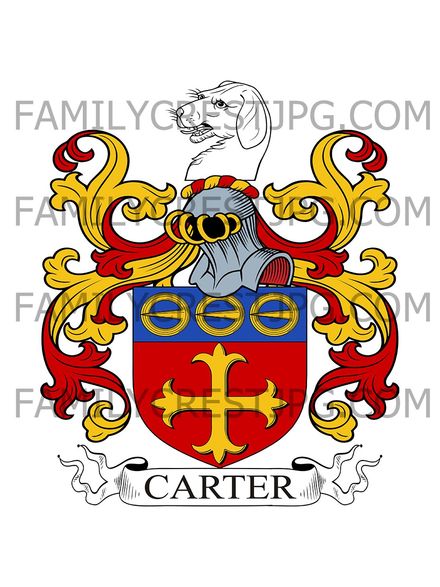 Carter Family Crest - Coningsby, co. Lincoln, England