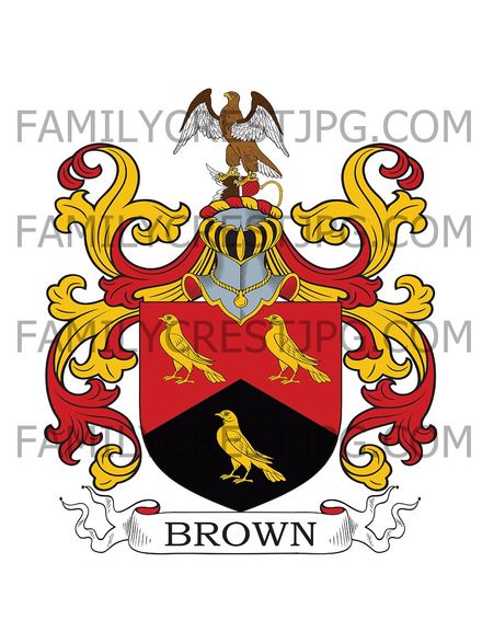 Brown Family Crest - Fernbank, co. Kent, England