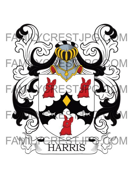 Harris Family Crest - Maldon, Essex, England
