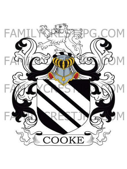 Cooke Family Crest - Little Staybridge, co. Essex, England