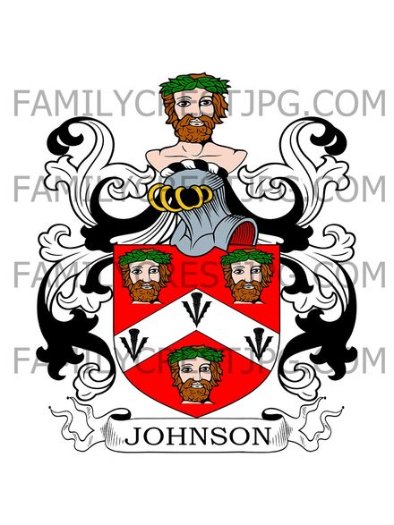 Johnson Family Crest - Deanery, co. Durham, England