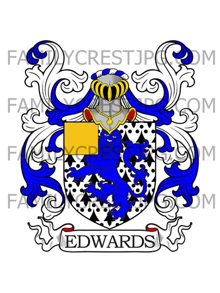 Edwards Family Crest - Reedham Hall, co Norfolk, England