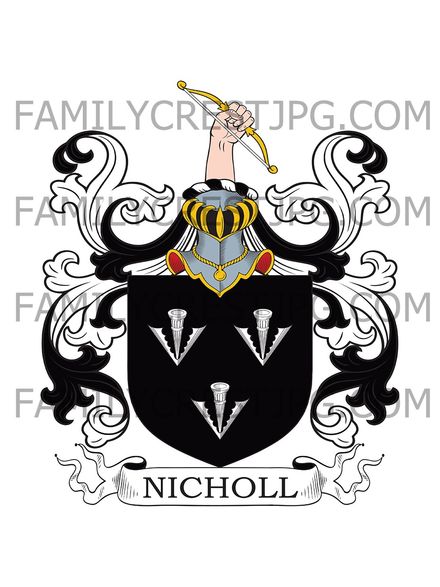 Nicholl Family Crest - Culverlands, co. Berkshire, England