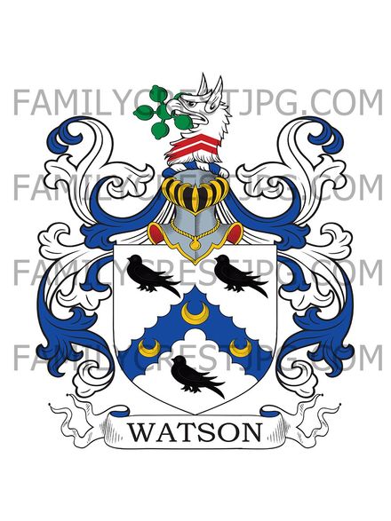 Watson Family Crest - Congleton, co. Cheshire, England