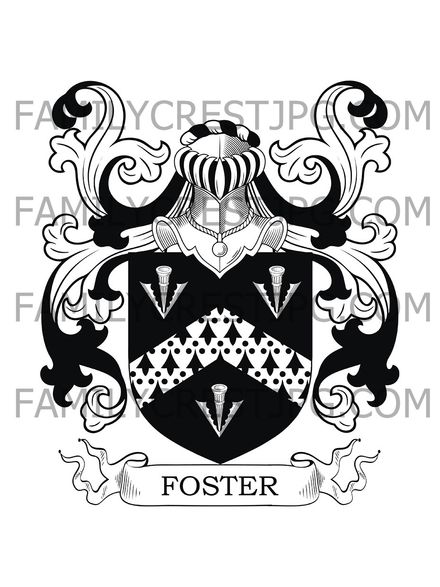 Foster Family Crest - London &amp; Huntingdon, England