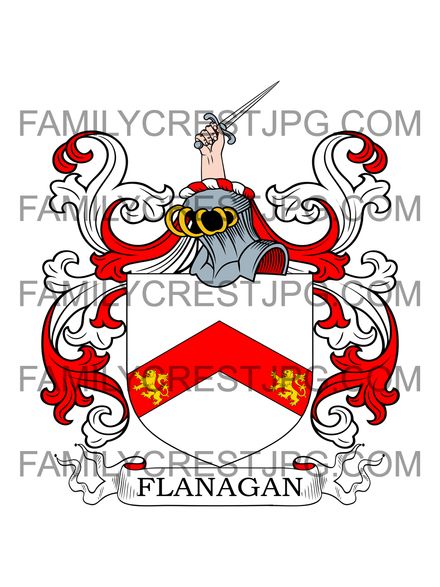 Flanagan Family Crest - Drumdoe, co. Roscommon, Ireland