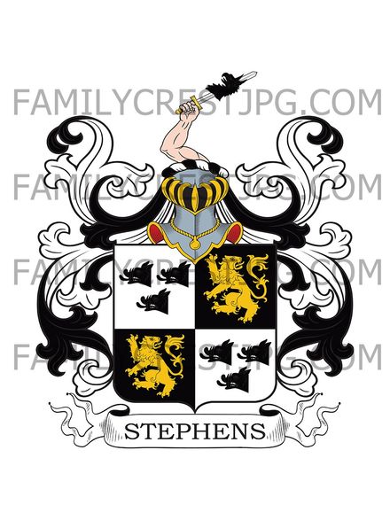Stephens Family Crest - Crychell, co. Radnor, Wales
