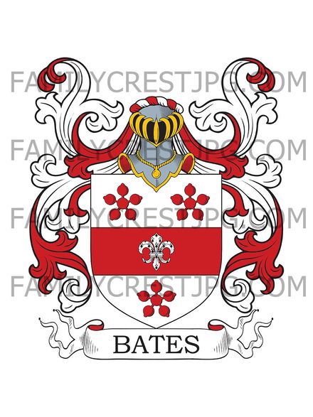 Bates Family Crest - Lincoln, England