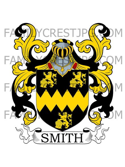 Smith Family Crest - Duffield, co. Derby, England