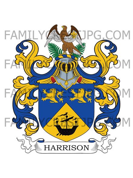 Harrison Family Crest - Eaglescliffe, co. Durham, England