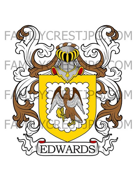 Edwards Family Crest - Pentre House, co. Montgomery, Wales