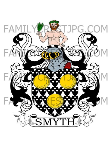 Smyth Family Crest - Essex &amp; Hampshire, England