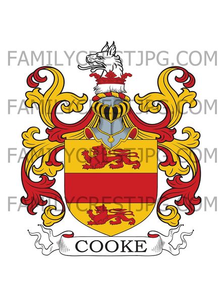 Cooke Family Crest - Withersfield, co. Suffolk, England