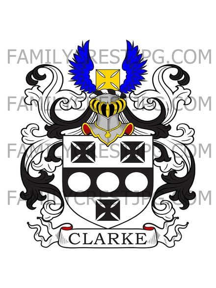 Clark Family Crest - Ardington, co. Berkshire, England