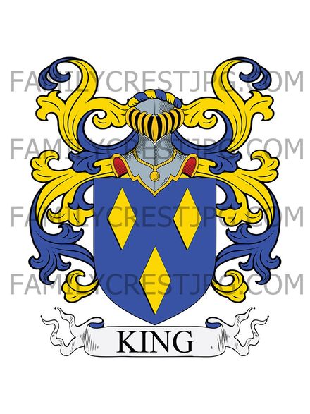 King Family Crest - Clontarf, co. Dublin, Ireland