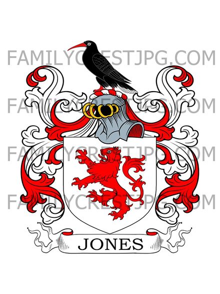Jones Family Crest- Nass, co. Gloucester
