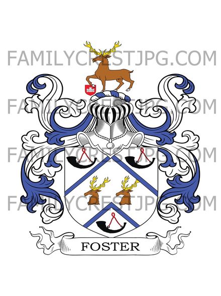 Foster Family Crest - Norwich, co. Norfolk, England