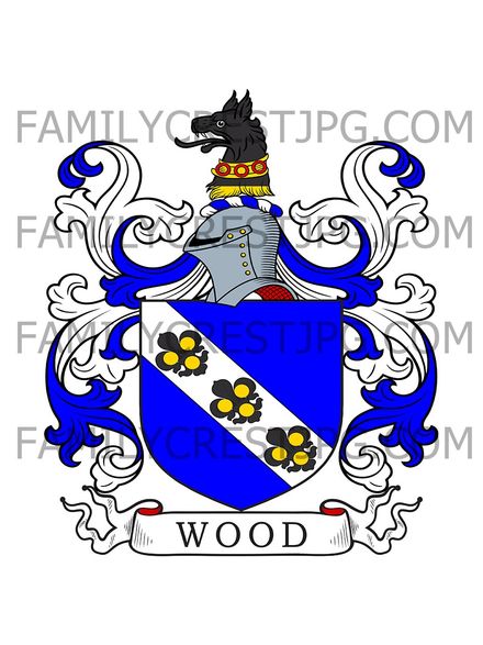 Wood Family Crest - Beadnell, co. Northumberland, England