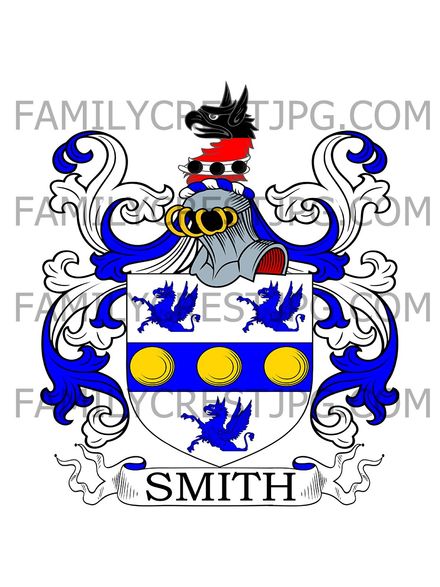 Smith Family Crest - Elford, co. Stafford, England