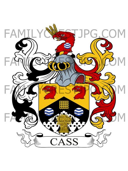 Cass Family Crest -  Little Grove, Hertford, England