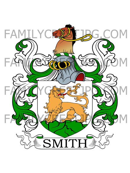 Smith Family Crest - Credenhill, co. Hereford, England