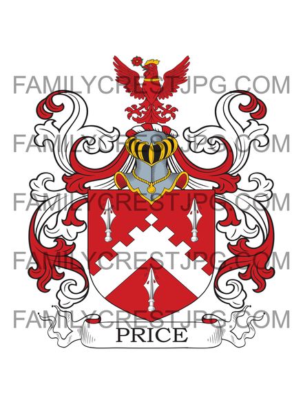 Price Family Crest - Prise, Prys