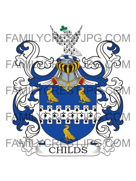 Childs Family Crest - Langley Berry, co. Hampshire, England