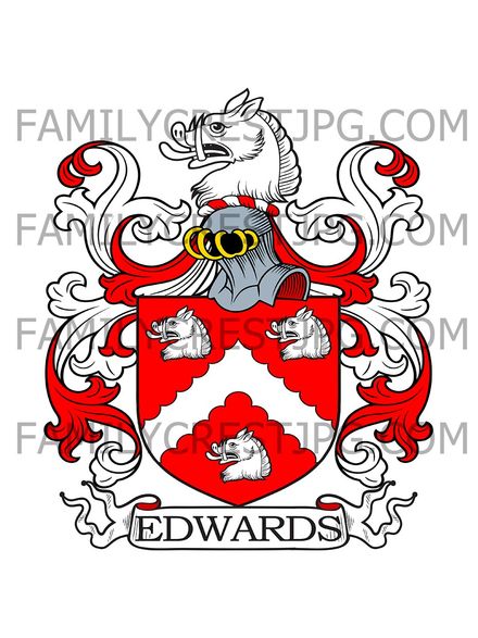 Edwards Family Crest - Flint, Wales