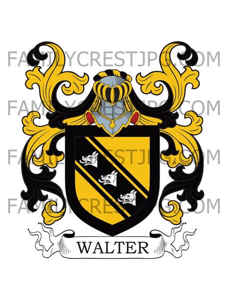 Walter Family Crest -  Come, co. Devon, England