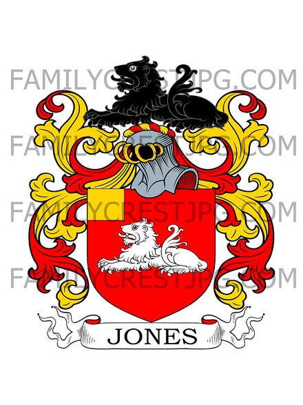 Jones Family Crest - Fakenham, co. Norfolk, England