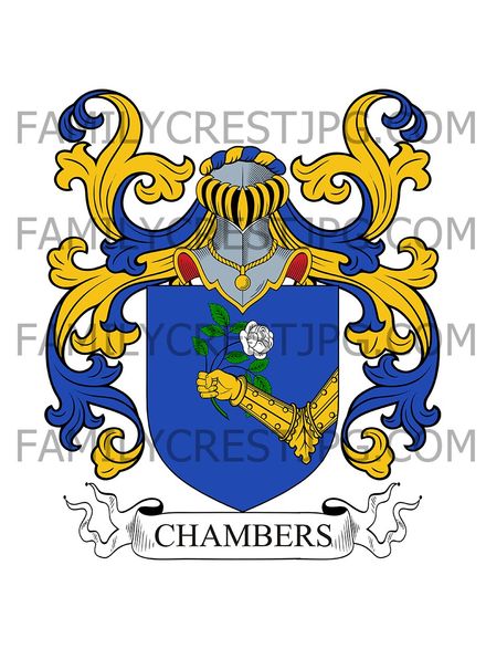 Chambers Family Crest - Pitton, co. Shropshire, England