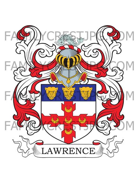 Lawrence Family Crest - London, England