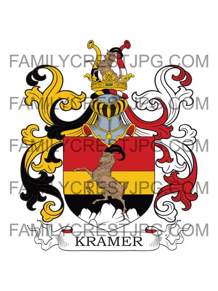Kramer Family Crest - Austria 1616