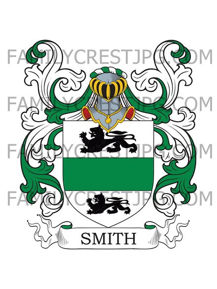 Smith Family Crest - Dowsing, co. Suffolk, England
