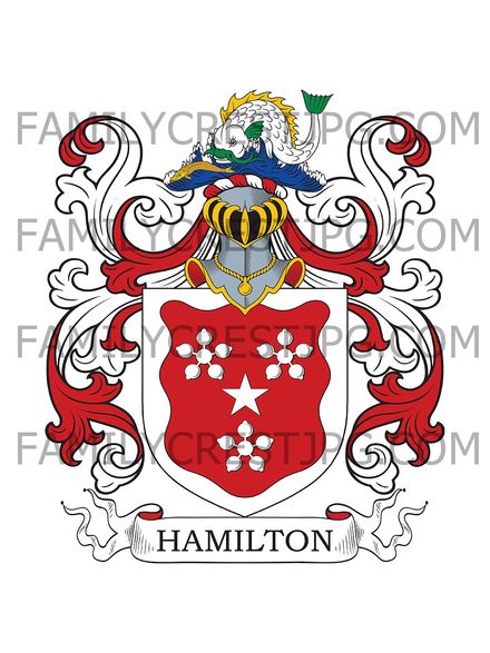 Hamilton Family Crest - Ardoch, co. Ayr, Scotland