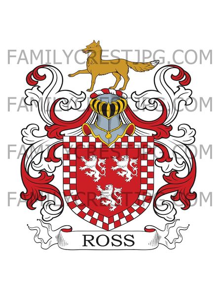 Ross Family Crest -  Kindeace, co. Ross, Scotland