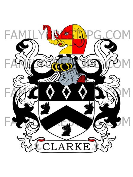 Clark Family Crest - Kettleston, co. Suffolk, England